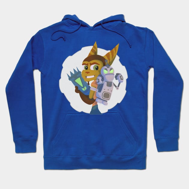 Lombax and Robot platformers Hoodie by Domingo Illustrates